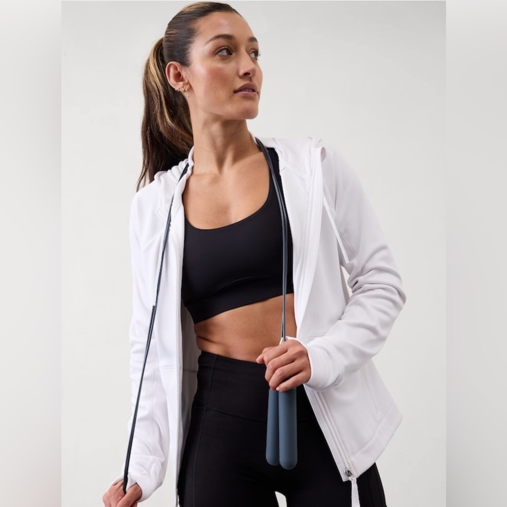 NWT Athleta Unstoppable Full Zip Bright White Jacket Size Small